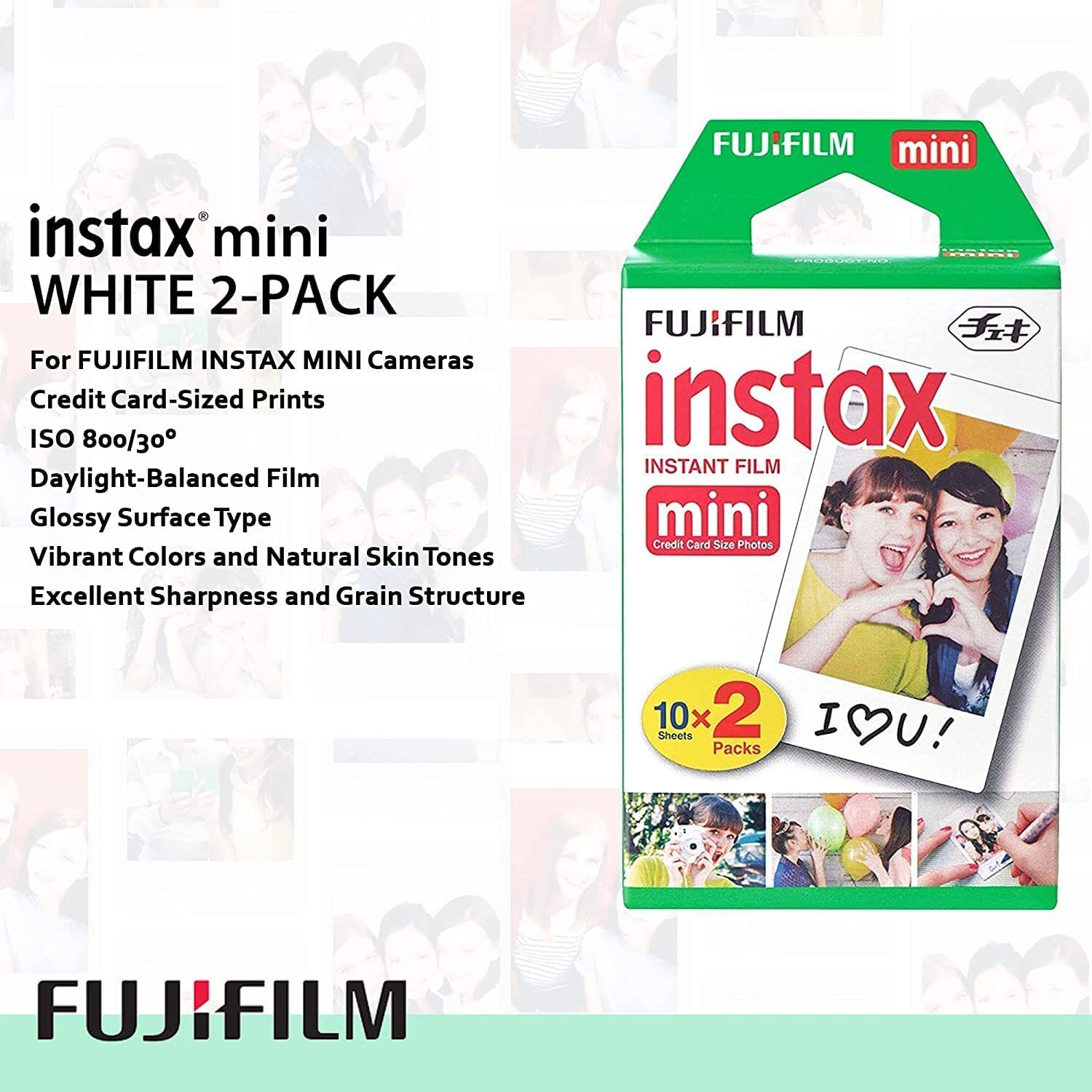 Fujifilm Instax Mini Link 2 Printer Bundle, Clay White