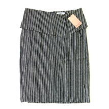 NWT MM. Lafleur Montgomery in Navy Ivory Thick Stripe Pencil Skirt 6 - £46.12 GBP