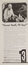 1921 Print Ad Three-in-One Oil Company Man Oils Shotgun New York,NY - £14.10 GBP