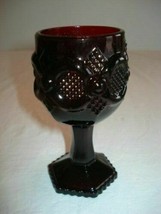 (1) Avon 1876 CAPE COD Ruby Red Glass Wine Goblet w/box - $5.89