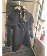 Her Universe Disney Frozen 2 Elsa Anna Black Peacoat Coat w/ Capelet Siz... - $69.25