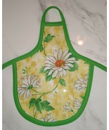 White DAISIES DAISY over Yellow Fabric - Decorative Soap Bottle Dish Apr... - $4.78