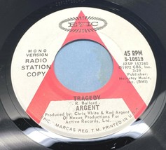 Argent Tragedy Hes A Dynamo 45 Rock Vinyl Record  Promo Epic 10919 NM 1972 - £8.09 GBP