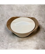 Vintage MCM Oneida Retro Melamine Cocoa Brown Sugar Bowl White Lid - $16.35 CAD