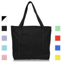 20&quot; Solid Canvas Shopping Tote Bags - £23.10 GBP