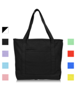 20&quot; Solid Canvas Shopping Tote Bags - £22.97 GBP