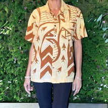 92A. Missing Polynesia button up Aloha Shirt Hawaii style - £27.06 GBP