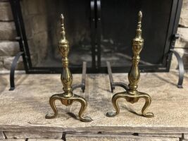 Pair of Vintage Brass Andirons for Fireplace - $247.50