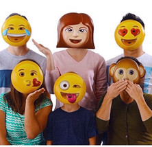 6 Emoji Masks for Kids and Adults - One Size - Fun  Designs Parties and ... - £14.21 GBP