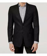 Calvin Klein 40R Men&#39;s Slim Fit Textured Suit Navy Coat Jacket Blazer New - $2,221.52 MXN