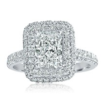 1.61Ct Igi E-VS2 Laboratrio Cresciuta Splendente Diamante Halo Anello 14k Bianco - $1,311.92