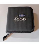 Ford Focus CD /DVD Holder Zipper Black Case Embroidered Logo on Front - $181.68 MXN