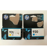 Genuine HP 920 Cyan Yellow Ink Cartridge 2019 - $13.43 CAD