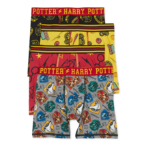 Harry Potter Boys Athletic Boxer Briefs 4 Pack Size 14-16 X-Large Hogwar... - £14.86 GBP