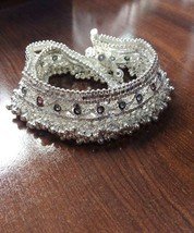 Fußkettchen Damen Fußkett Versilbert Knöchelarmband Schmuck Bollywood An... - $31.51