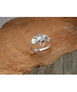 Elephant Head Ring 925 Sterling Silver, Handmade Jewelry Gifts For Anima... - £45.96 GBP