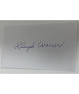 Lloyd Waner (d. 1982) Signed Autographed Vintage 3x5 Index Card - £31.44 GBP
