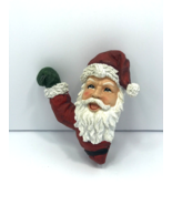 Vintage Santa Clause St. Nicholas Paper Mache Santa Face Wall Hanging Ch... - $39.59