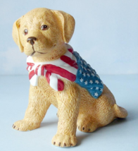 Lenox Freedom Puppy Patriotic Golden Retriever Dog Figurine 4.5" New in Box - $28.31