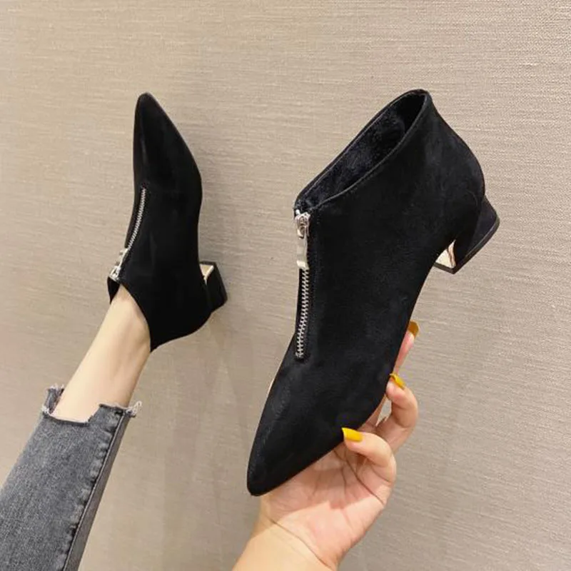2024 Fashion Boots Women Winter Shoes Pointed toe Women Ankle Boots  Ladies Part - £182.82 GBP