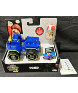 2023 Toad Racer Super Mario Bros. Movie Pull Back Monster Truck Blue Kar... - £45.74 GBP
