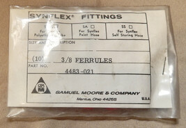 3/8&quot; Ferrules 10ea Synflex For Polyamide Tubing 3/8&quot;ID x1/2&quot; OD 1/16&quot; Th... - $12.49
