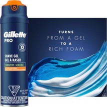 Gillette PRO Shaving Gel For Men Cools Soothe Skin And Hydrates Facial H... - $6.99