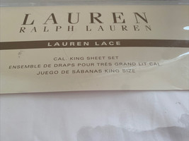 Lauren Ralph Lauren Lauren Lace California King sheet set 100% cotton 4 ... - £388.31 GBP