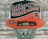 Miami Hurricanes Hat Cap Snapback Spell Out Top of The World Wool Blend ... - £23.29 GBP