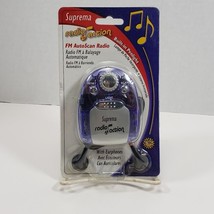 VTG Suprema Radio Action FM Autoscan Radio Purple Built in Penlight Brand New - £8.24 GBP