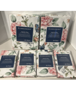 Cuddledown  100% Cotton Adrina Print Lot  Queen Flat +Fitted+ Sham Cases... - $4,666.06 MXN