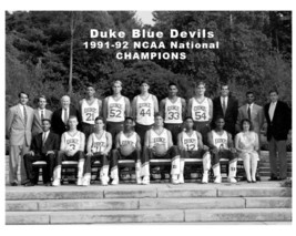 1991-92 DUKE BLUE DEVILS TEAM 8X10 PHOTO PICTURE NCAA BASKETBALL - $4.94