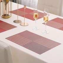 HOKIPO PVC Washable 4 Pieces Dining Table Mats - 45x30 cm (AR1183) - £20.57 GBP+