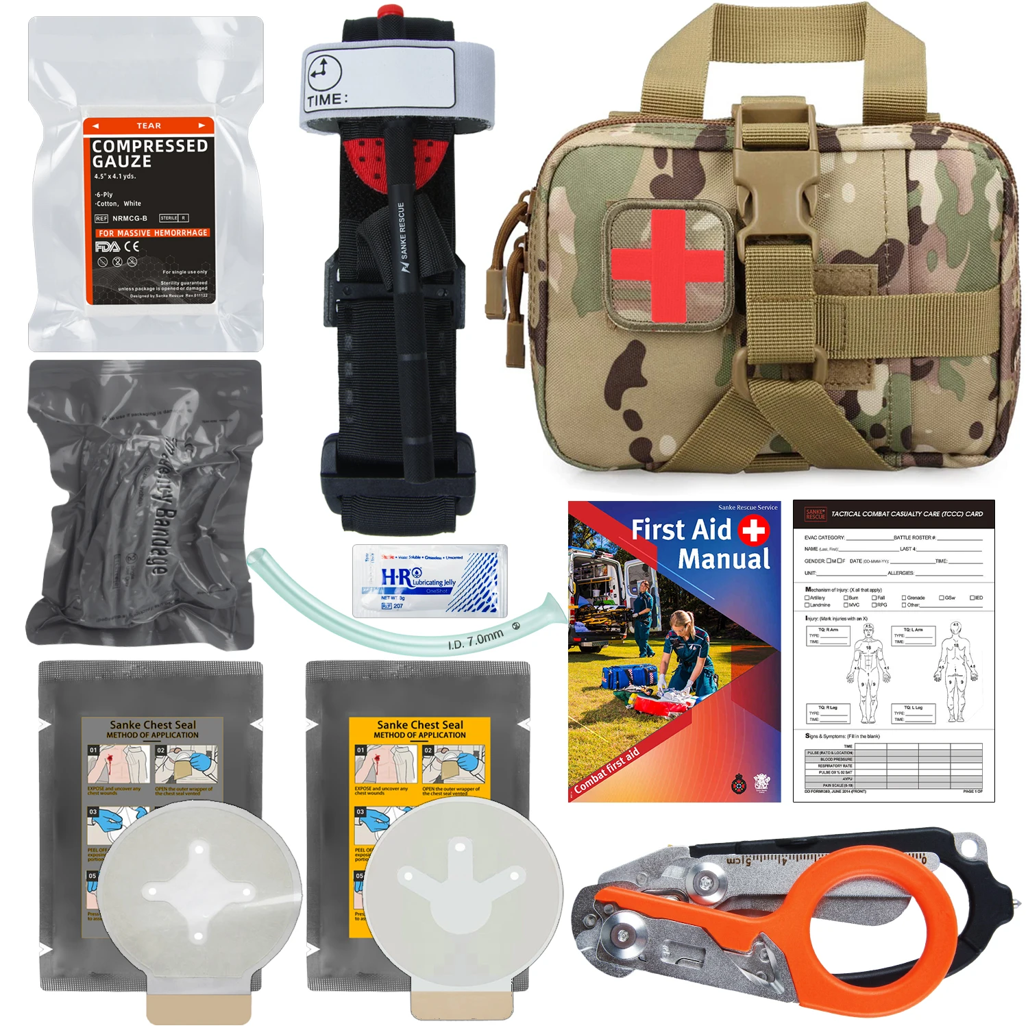 SanKe Rescue IFAK First-Aid Kits EDC Trauma Combat Training Survival Kit - £53.98 GBP+