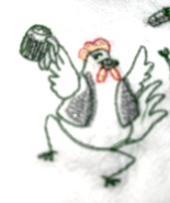 Dishtowels Party Animals Chicken Cow Pig 100% Cotton Large 32&quot; x 36&quot; Kit... - $13.52 CAD