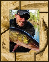 Pickerel Fish Laser Engraved Wood Picture Frame Portrait (8 x 10)   - £42.35 GBP
