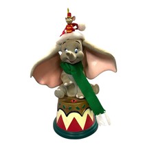 Vtg Telco Motion-Ettes Dumbo Animated Christmas Figurine Scarf &amp; Santa Hat READ - $93.49