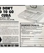 Thompson Havana Cigar 1979 Advertisement Tobacco Cuban Embargo DWKK1 - $19.99