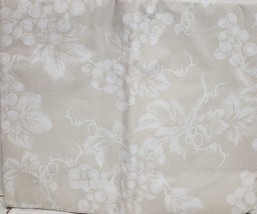 Flannel Back Vinyl Tablecloth 52&quot;x70&quot;Oblong(4-6 people) WHITE FRUITS ON ... - $15.83