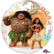 Moana Round Foil Mylar Balloon 1 Per Package Birthday Party Supplies 18&quot; New - £1.75 GBP