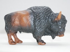Vintage 4&quot; Schleich Brown American Buffalo Bison Wildlife Animal Figure ... - $12.99
