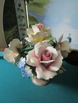 Original Italian Capodimonte Gorgeous Roses Bouquet Hand Made 11 X 11&quot; [A C] - £150.78 GBP