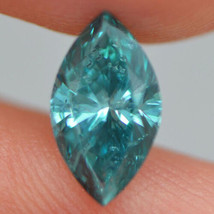 Marquise Shape Diamond Fancy Blue Color Natural Enhanced Real SI1 1.01 Carat - £775.04 GBP
