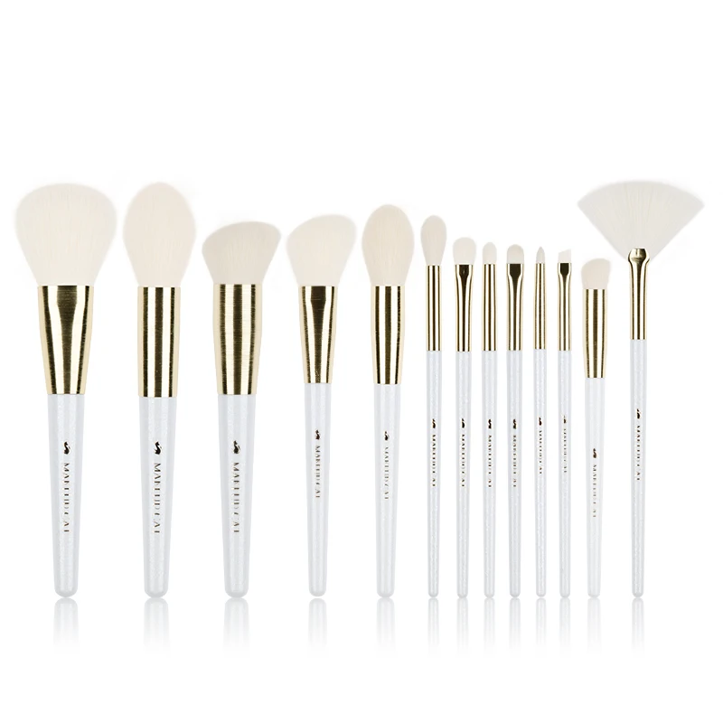 Arlly white 13pcs synthetic hair makeup brushes set chic beauty tools foundation powder thumb200