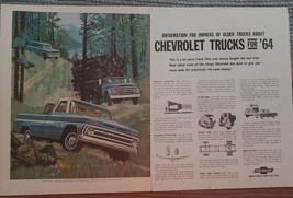 Chevrolet Trucks For 1964 Advertisement 2 Page Ad - £18.38 GBP