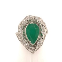 Natural Emerald Diamond Ring Size 6.75 14k Gold 6.1 TCW Certified $6,950 114425 - £2,918.79 GBP