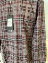 Matinique Jude BD Claret &amp; Gray Plaid Button Down Shirt, Men&#39;s Size XL, NWT - $37.99