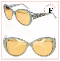 Judith Leiber Hematite JL1686 Iridescent Gold Mirrored Jewel Crystal Sunglasses - £357.21 GBP