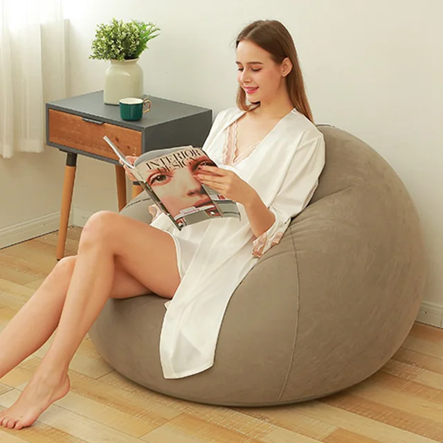 Hot Lazy Inflatable Sofa Chair PVC Single Lounger Ball Sofa Couch Tatami... - £35.38 GBP