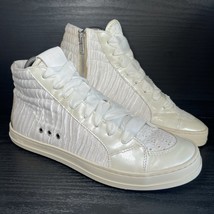 P448 Women’s Skate Glam Fashion Sneaker Sz 40 (9.5-10) White Lace Ruffle... - $59.35